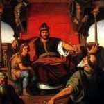 Bezlitosny Attyla na tronie według wyobrażenia Móra Thana (1870). Bezlitosny Attyla na tronie według wyobrażenia Móra Thana (1870).