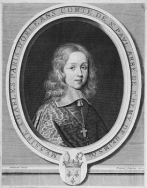 Karol de Longueville. Francuski książę, od którego zaczęła się cała awantura. Na obrazie jeszcze jako chłopiec, ale zmarł niewiele starszy - w wieku 23 lat.
