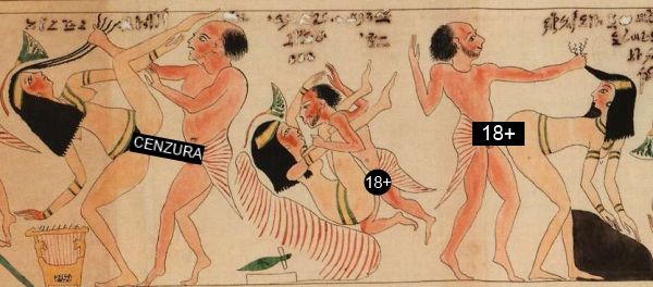 Swobodne podejście Egipcjan (i ich bogów) do seksu doskonale pokazuje tak zwany "Erotyczny papirus" z Turynu.