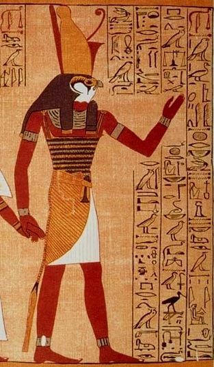 Egipski bóg Horus, jeden z bohaterów mitu o gadającym boskim nasieniu.