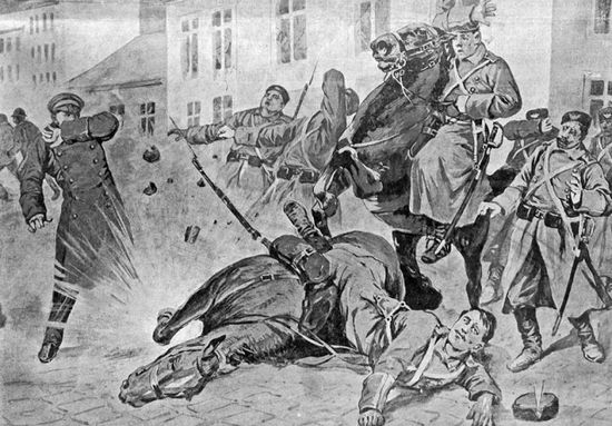 W trakcie rewolucji 1905 roku PPS postawiła na terror jako skuteczną metodę walki z caratem.